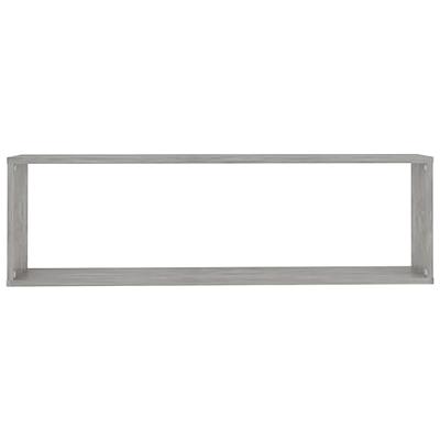 Wandschappen kubus 4 st 100x15x30 cm spaanplaat betongrijs