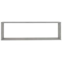Wandschappen kubus 4 st 100x15x30 cm spaanplaat betongrijs - thumbnail