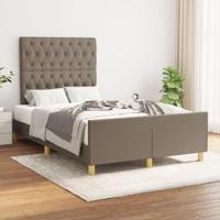 Bedframe zonder matras 120x200 cm stof taupe - thumbnail