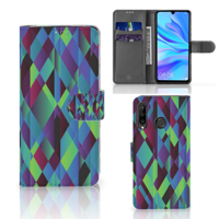 Huawei P30 Lite (2020) | Book Case | Abstract Green Blue - thumbnail