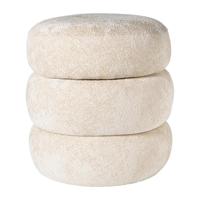 Opbergpoef bubbles - beige - ø41x41 cm - thumbnail