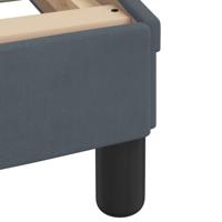 Bed met matras fluweel donkergrijs 90x200 cm - thumbnail
