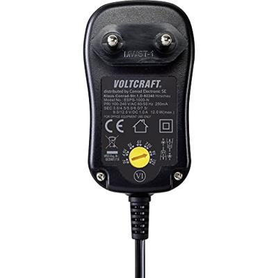 VOLTCRAFT ESPS-1000-N Stekkernetvoeding, instelbaar 1 A 12 W VOLTCRAFT ESPS-1000-N Stekkernetvoeding, instelbaar 1 A 12 W
