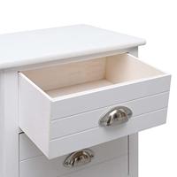 Nachtkastje 38x28x45 cm paulowniahout wit - thumbnail