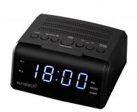 Sunstech FRD35U wekkerradio met dubbel alarm, LED-display, FM, USB, hoofdtelefoonaansluiting, zwart - thumbnail