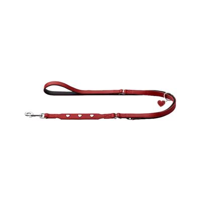 HUNTER Hondenlijn Love, rood/zwart, Maat: 18/200