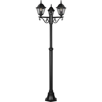 LED Tuinlamp Buitenverlichting - Staande Lamp - 3 E27 Lichtpunten - Mat Zwart