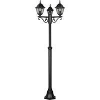 LED Tuinlamp Buitenverlichting - Staande Lamp - 3 E27 Lichtpunten - Mat Zwart - thumbnail