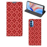OPPO Reno4 Pro 5G | Hoesje met Magneet | Batik Rood - thumbnail