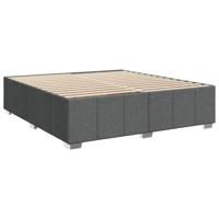 Boxspring met matras stof donkergrijs 180x200 cm - thumbnail