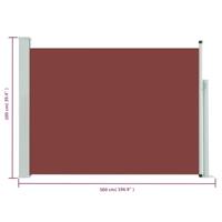 Tuinscherm uittrekbaar 100x500 cm bruin - thumbnail