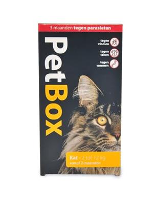 PetBox kat tegen vlooien, teken en wormen Kat - 2 tot 12 kg PetBox kat tegen vlooien, teken en wormen Kat - 2 tot 12 kg
