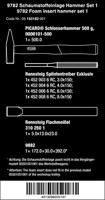 Wera 9782 Schuimrubberen inzetstuk met hamers Set 1, 6-delig - thumbnail