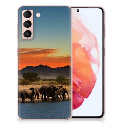 Samsung Galaxy S21 | TPU Hoesje | Olifanten Samsung Galaxy S21 | TPU Hoesje | Olifanten