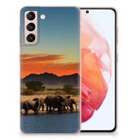 Samsung Galaxy S21 | TPU Hoesje | Olifanten - thumbnail
