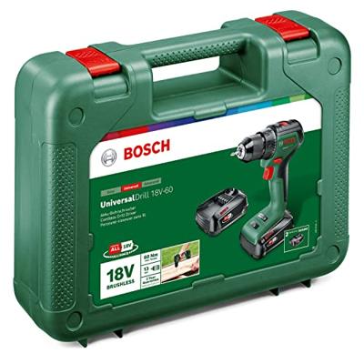 Bosch Groen UniversalDrill 18V-60 | Accuschroefboormachine met twee standen | 2 x 2.0 Ah accu + lader 06039D7002