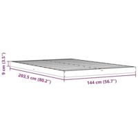 Bedframe massief grenenhout wasbruin 140x200 cm - thumbnail