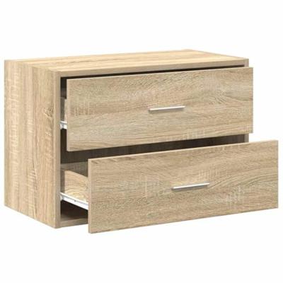 Kast met 2 lades 60x31x40 cm bewerkt hout sonoma eikenkleur Kast met 2 lades 60x31x40 cm bewerkt hout sonoma eikenkleur
