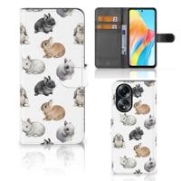 Telefoonhoesje | Met pasjeshouder | voor OPPO A58 4G Konijntjes - thumbnail