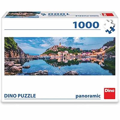 DinoToys Dino puzzel - panoramische legpuzzel van het eiland krk - 1000 stukjes