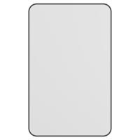 Spiegel Haceka Deco Rechthoek Afgeronde Hoeken 80x50cm Mat Zwart - thumbnail