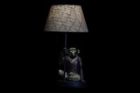 Bureaulamp DKD Home Decor Bruin Multicolour Koloniaal 220 V 50 W Aap (27 x 25 x 44,5 cm) - thumbnail