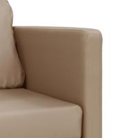Slaapbank vloermodel 2-in-1 112x174x55 cm kunstleer cappuccino - thumbnail