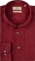 Thomas Maine Overhemd Rood Linnen Cutaway Tailored Fit - thumbnail