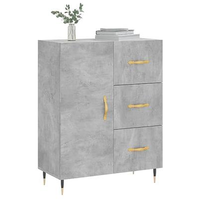 Dressoir 69,5x34x90 cm bewerkt hout betongrijs