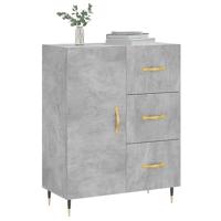 Dressoir 69,5x34x90 cm bewerkt hout betongrijs - thumbnail