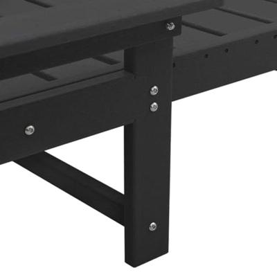 Ligstoel 3 pcs Zwart Polyetheen
