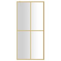 Inloopdouchewand transparant 80x195 cm ESG-glas goudkleurig - thumbnail