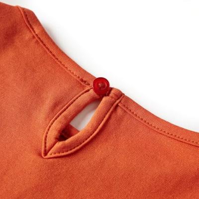 VidaXL Kindershirt met lange mouwen 92 oranjebruin