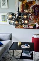 Nordlux 6-lichts hanglampIvona zwart met smoke glas - 2112163003 - thumbnail