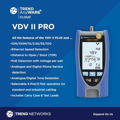 Trend Networks R158005 VDV II Pro BT Kabeltester Meetbereik: Netwerk
