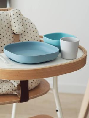BEABA, baby siliconen maaltijdbox, met zuignap, antislip, 4 stuks, bord + kom + glas + lepel, nachtblauw BEABA, baby siliconen maaltijdbox, met zuignap, antislip, 4 stuks, bord + kom + glas + lepel, nachtblauw