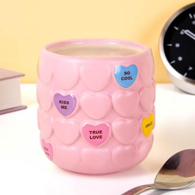 Snoephart beker - Roze