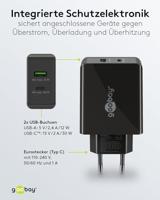 goobay Dual USB-C PD (Power Delivery) Fast Charger (30 W) oplader - thumbnail
