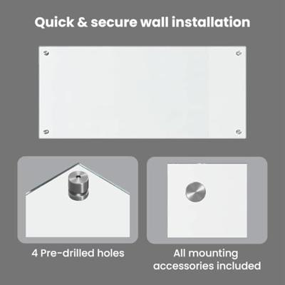 VidaXL Keuken achterwand 2 pcs doorzichtig 90 x 40 cm gehard glas