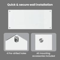 VidaXL Keuken achterwand 2 pcs doorzichtig 90 x 40 cm gehard glas - thumbnail