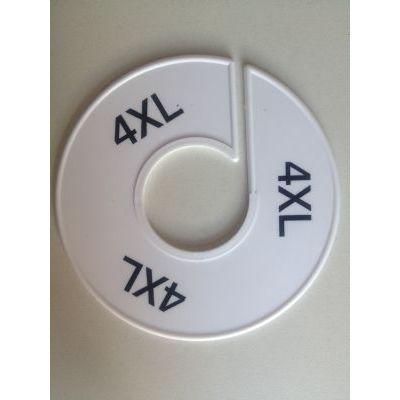 Maatring 11 cm wit/zwart 4XL