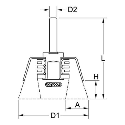 KS Tools 340.0013 Roestvrije draadborstel 0,3 mm, Ø 65 mm