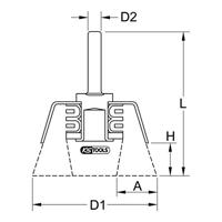 KS Tools 340.0013 Roestvrije draadborstel 0,3 mm, Ø 65 mm - thumbnail