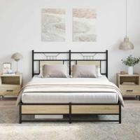 Bedframe zonder matras hout sonoma eikenkleurig 150x200 cm - thumbnail