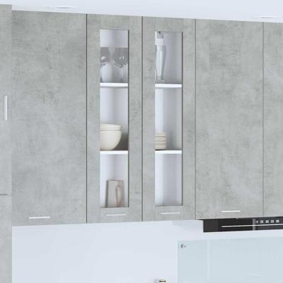 Hangkast Riga Beton Grijs 60 x 31 x 100 cm Bewerkt hout Hangkast Riga Beton Grijs 60 x 31 x 100 cm Bewerkt hout