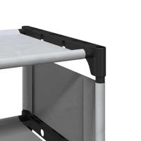 Schoenenrek 8-laags 54x28x124 cm nonwoven stof grijs - thumbnail