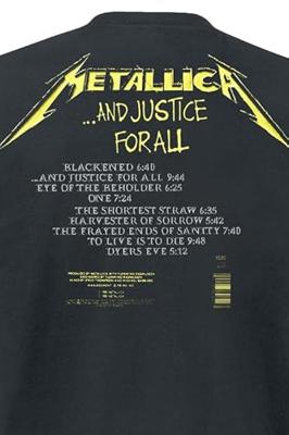 Metallica T-Shirt And Justice For All Tracks Black Size XL