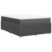 Boxspring met matras stof donkergrijs 180x200 cm - thumbnail
