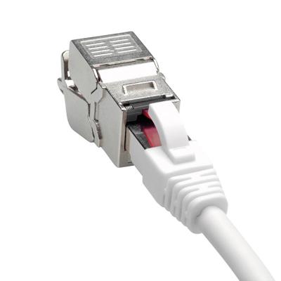 VALUE Cat.6A (Class EA) Keystone, RJ-45, afgeschermd, zilver, zonder gereedschap