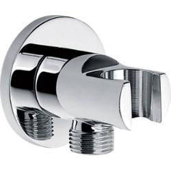 Saqu Classic messing doucheaansluiting muur + opsteek chroom